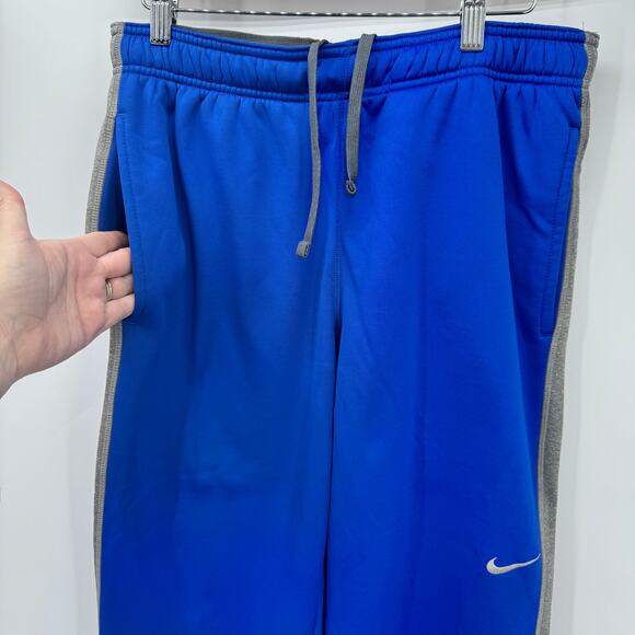 Nike Sweatpants Mens Medium Knockout KO Fleece Blue Gray Therma-Fit Relaxed Fit - Picture 10 of 11